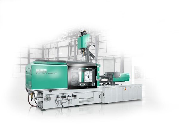 The highlight at the trade fair stand is a two-component Allrounder More 1600 injection moulding machine